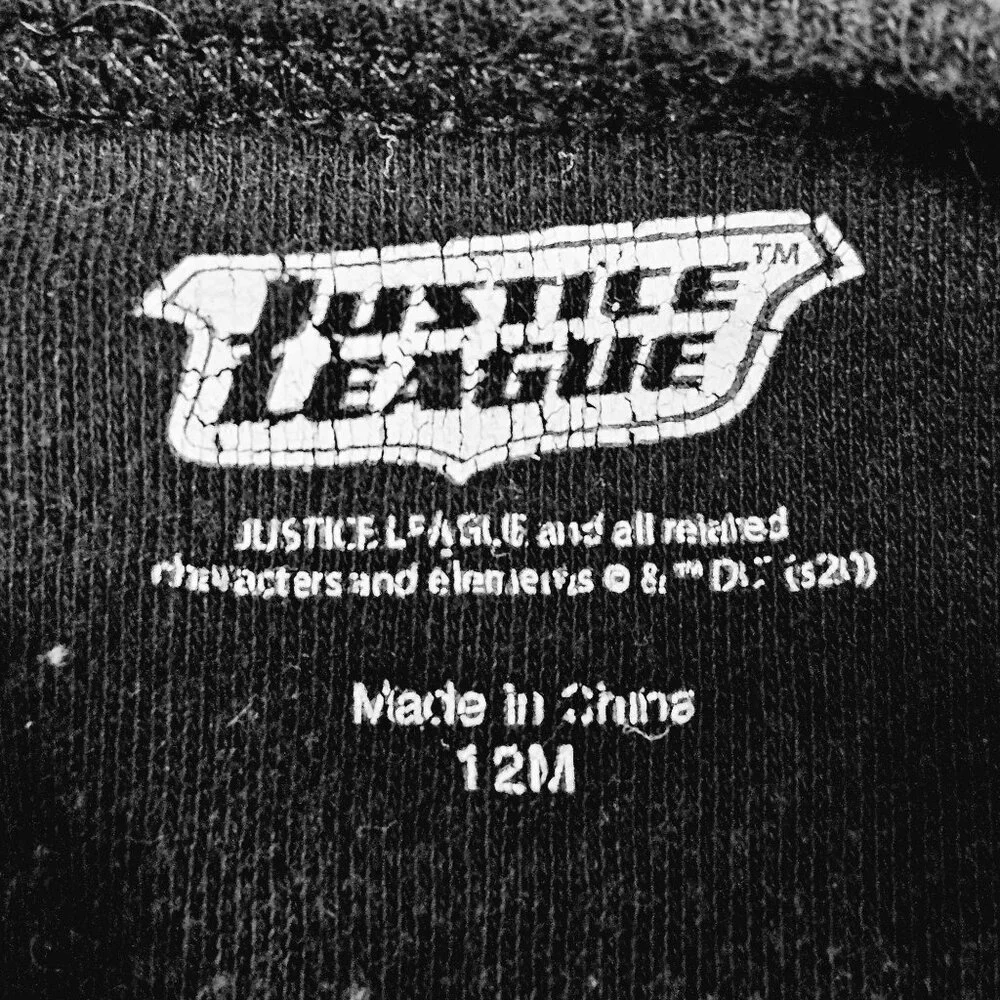 Justice League Baby Hero Lot Sz 12M Batman Superman Aquaman 3 Bodysuits 2 Shirts